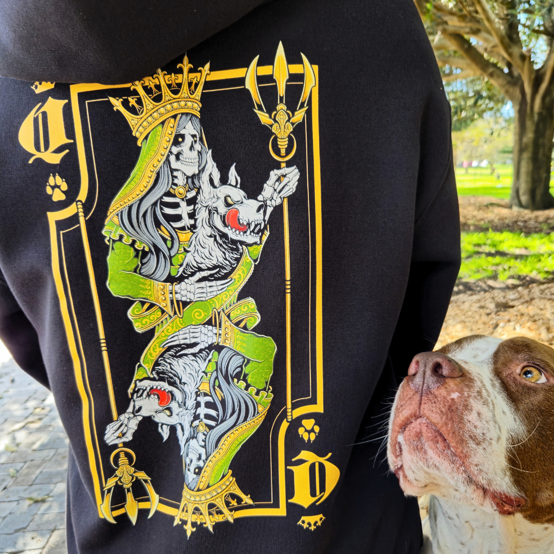 Queen of Clubs (Hellhound) Hoodie