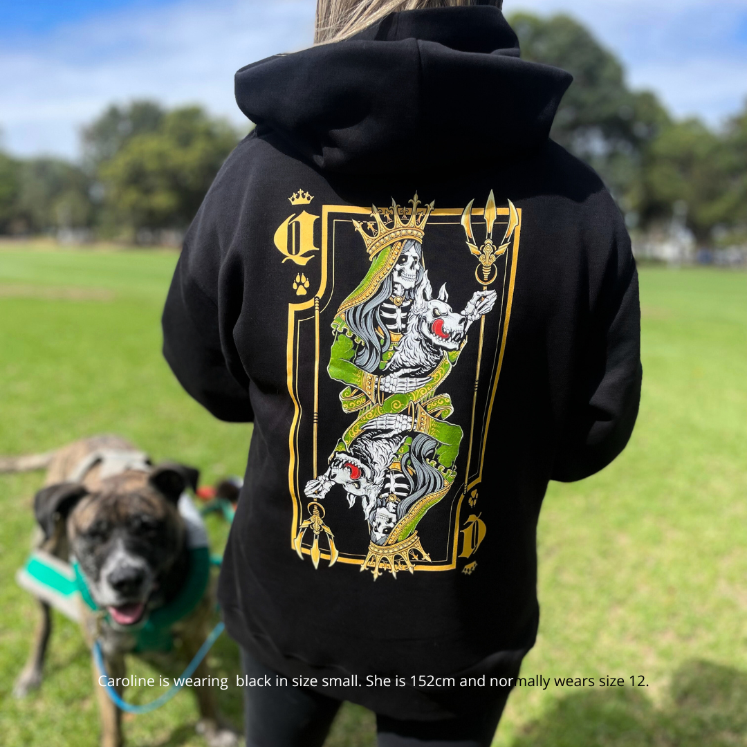 Queen of Clubs (Hellhound) Hoodie