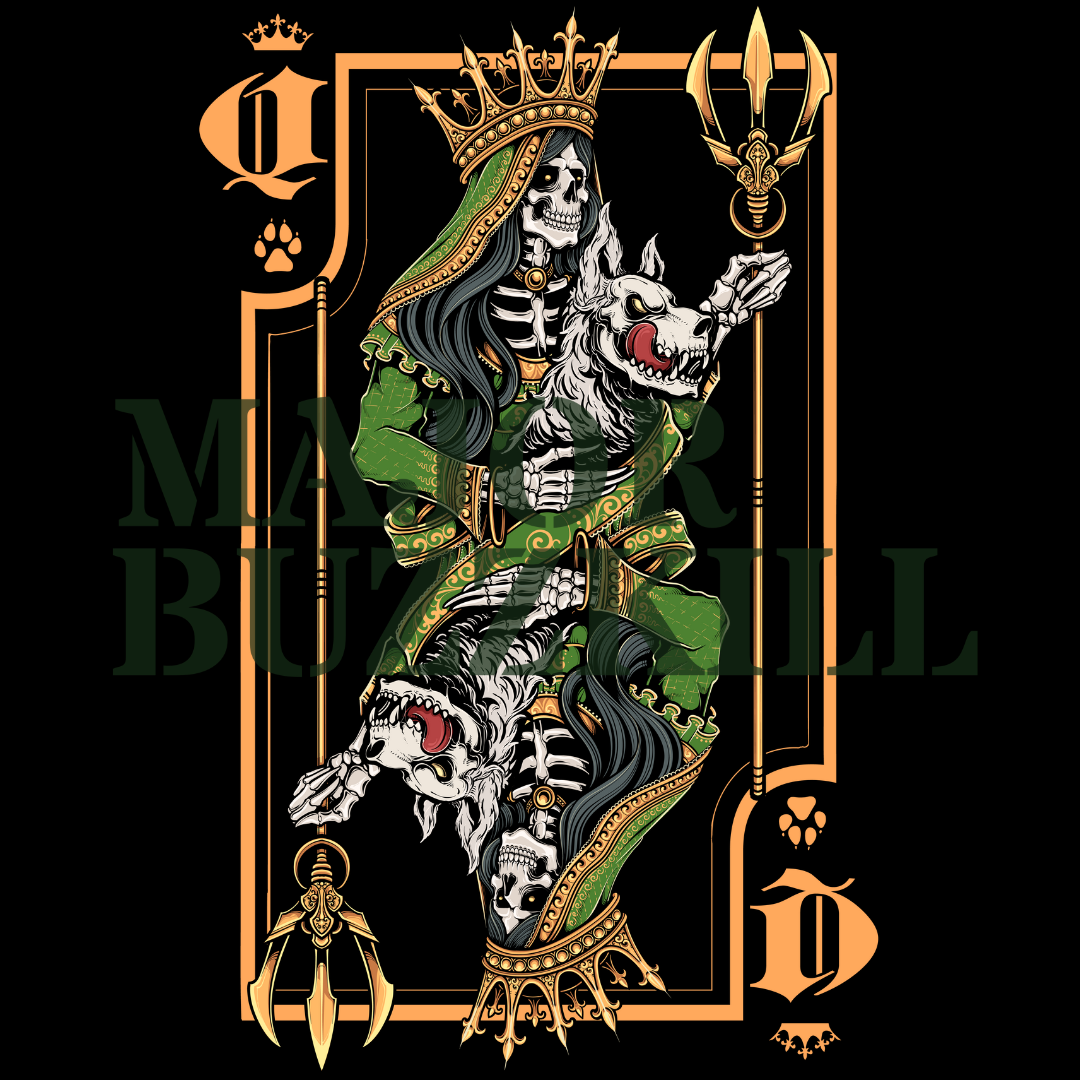 Queen of Clubs (Hellhound) Hoodie