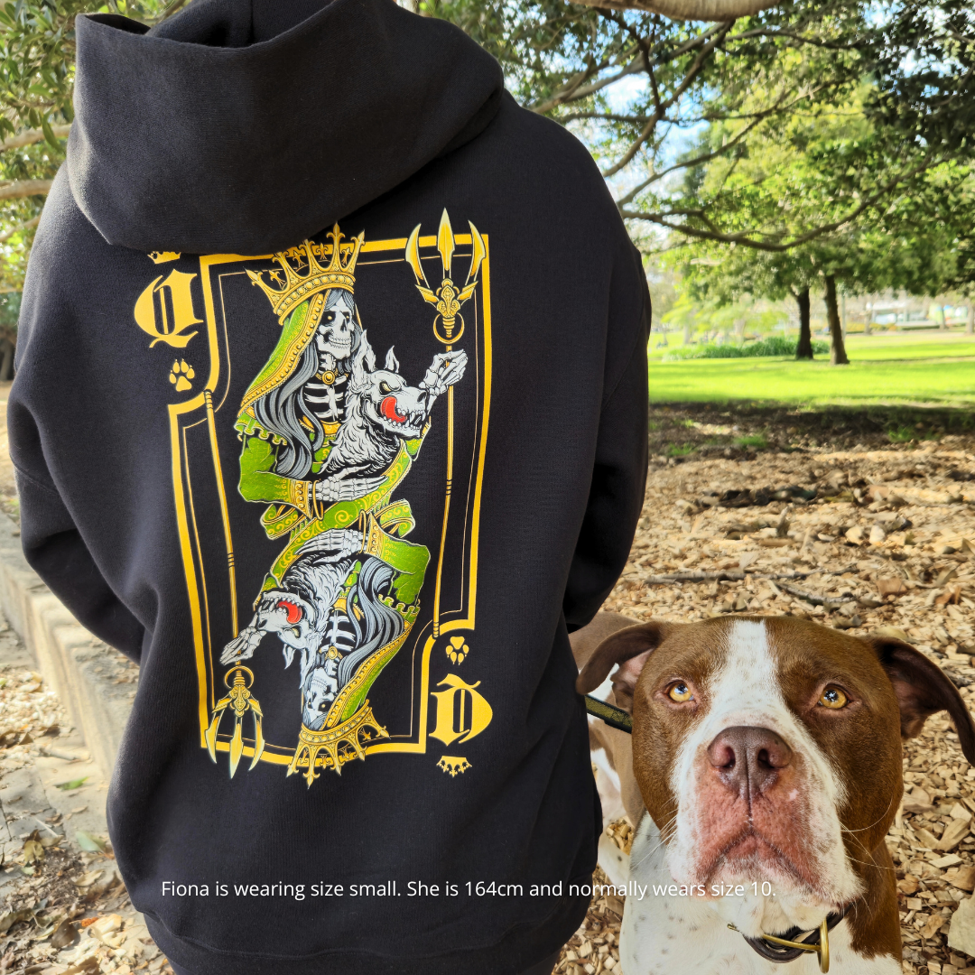 Queen of Clubs (Hellhound) Hoodie